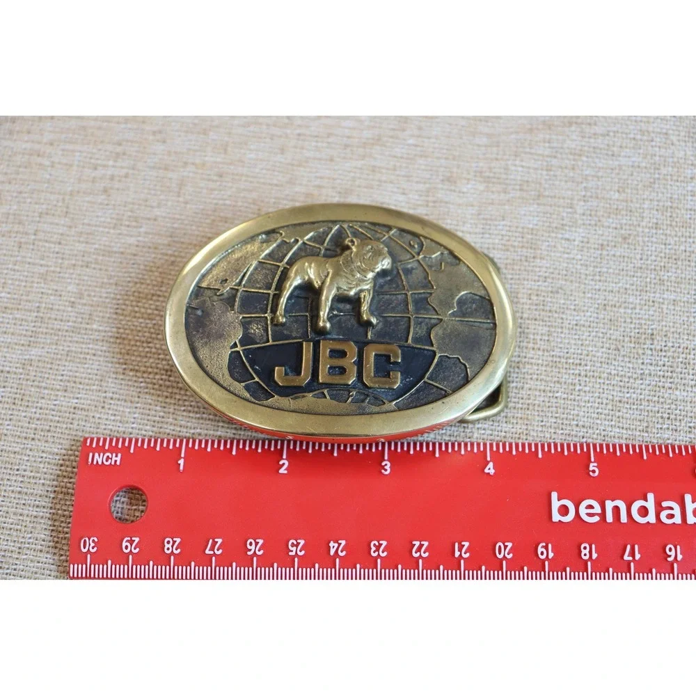 Vintage Keith Smykal & Co. Solid Brass Mack Bulldog Belt Buckle Made in USA